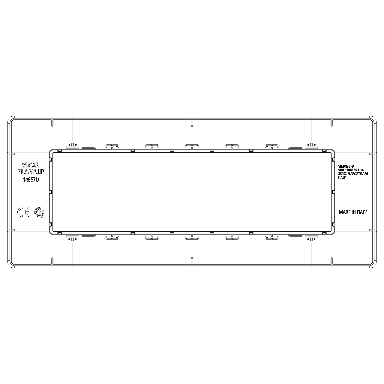 Vimar Plana 7-Module Cover Plate — Quality Boat Parts
