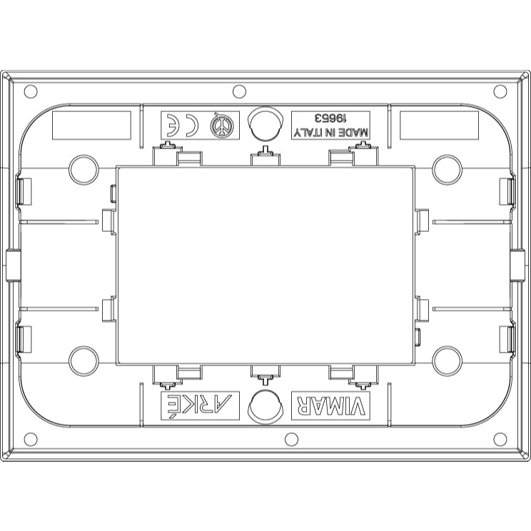 Vimar Arké 19653 Classic 3-Module Cover Plate, 122 x 90 mm, IP00 — Quality Boat Parts