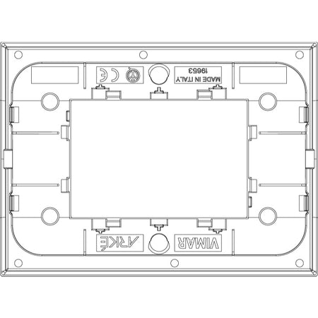 Vimar Arké 19653 Classic 3-Module Cover Plate, 122 x 90 mm, IP00 — Quality Boat Parts