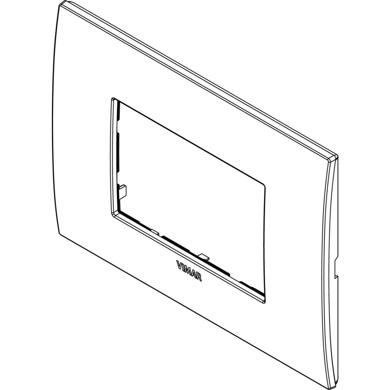 Vimar Arké 19653 Classic 3-Module Cover Plate, 122 x 90 mm, IP00 — Quality Boat Parts