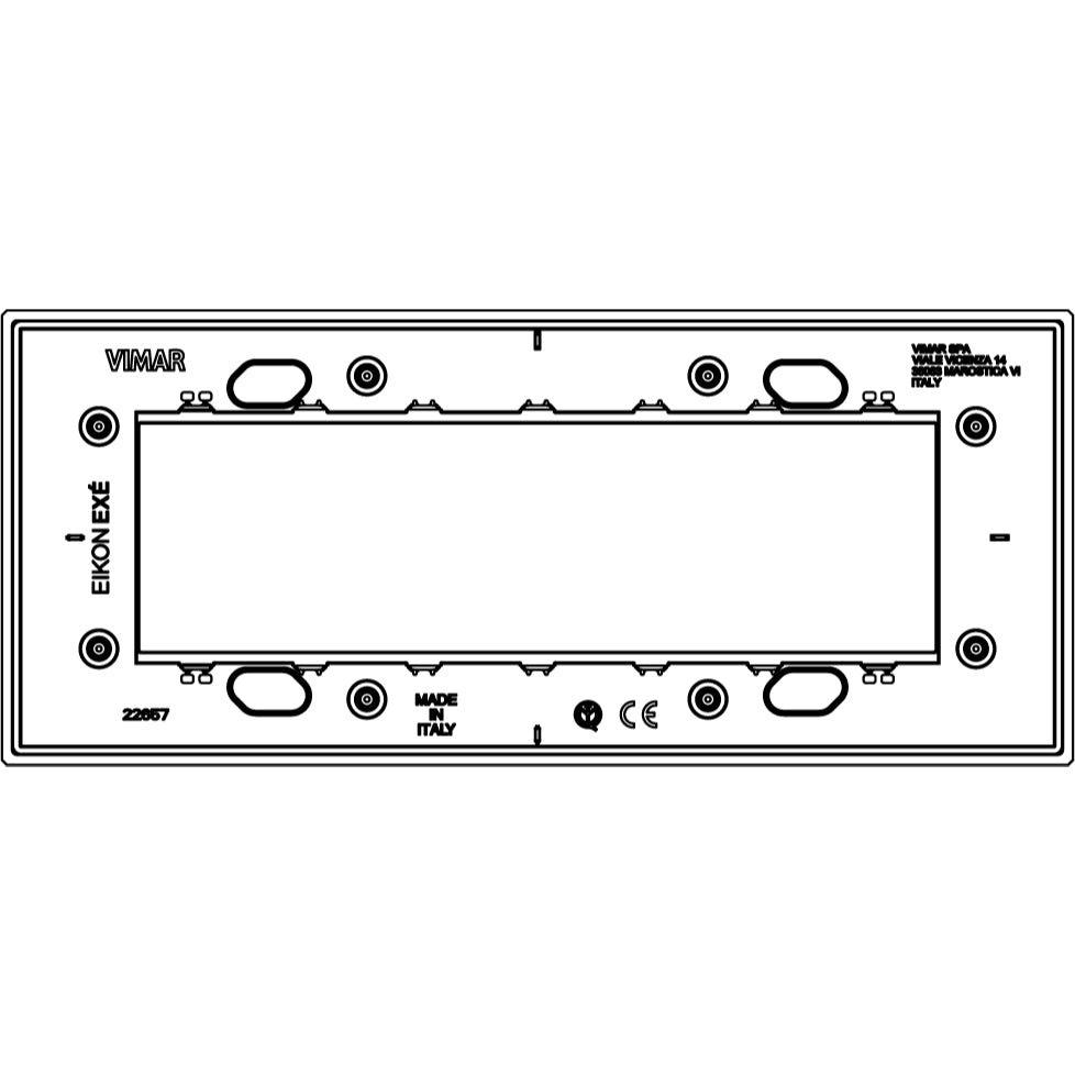 Vimar Eikon EXE Cover Plate, 7-Module, 212 x 90 mm — Quality Boat Parts