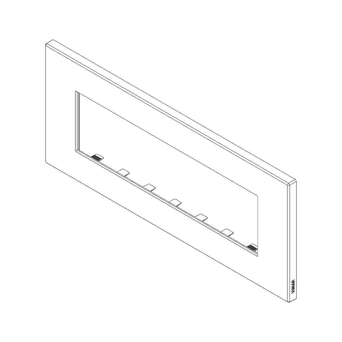 Vimar Eikon EXE Cover Plate, 7-Module, 212 x 90 mm — Quality Boat Parts