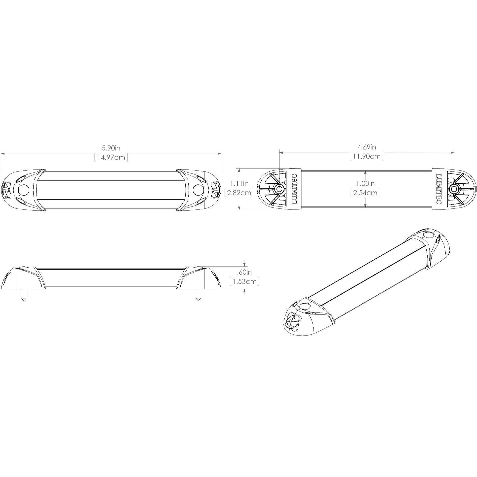 Lumitec Rail2 LED Utility Light, 10-30V DC, IP67 — Quality Boat Parts