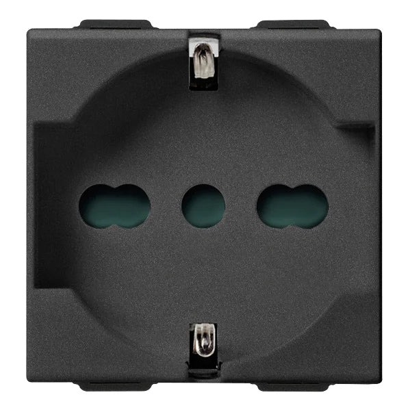 Vimar Neve Up 2P+E 16A Universal SICURY Socket Outlet, 250V, 2-Module — Quality Boat Parts
