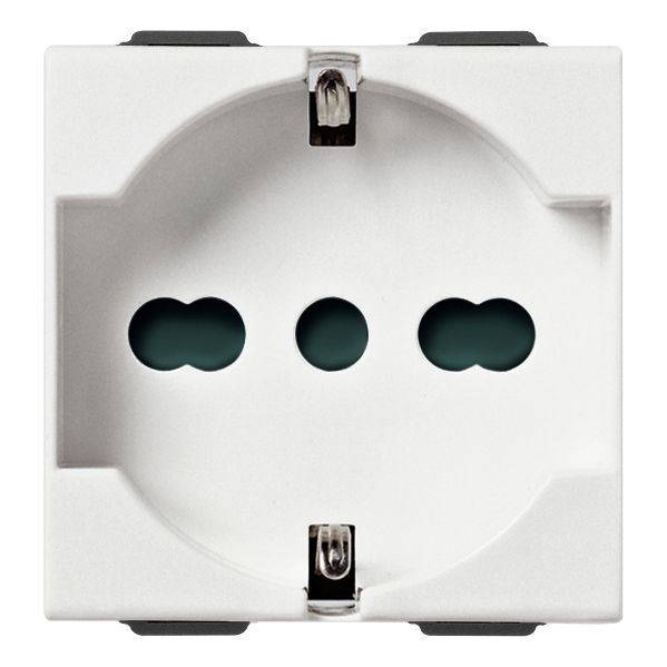Vimar Neve Up 2P+E 16A Universal SICURY Socket Outlet, 250V, 2-Module — Quality Boat Parts