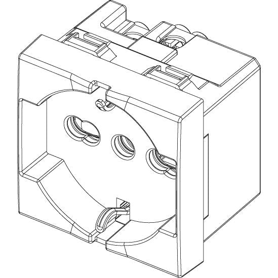 Vimar Neve Up 2P+E 16A Universal SICURY Socket Outlet, 250V, 2-Module — Quality Boat Parts