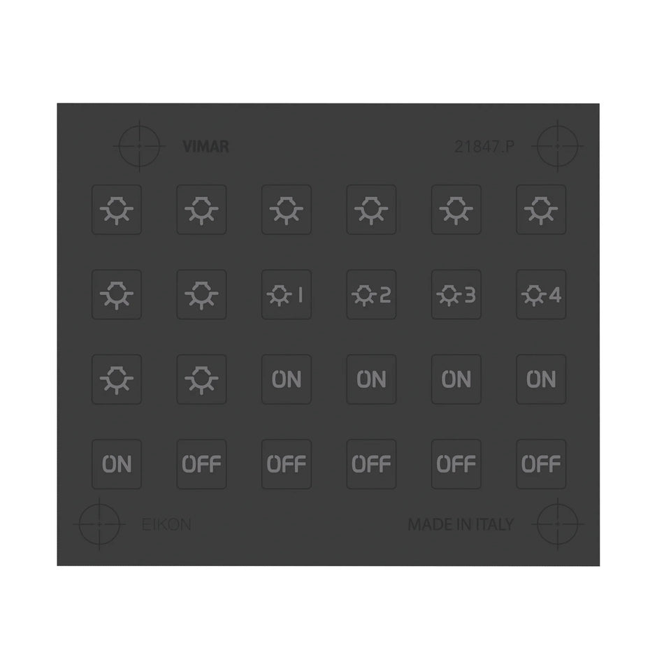 Vimar EIKON Symbol Sticker Sheets, For Eikon Tactil Controls — Quality Boat Parts