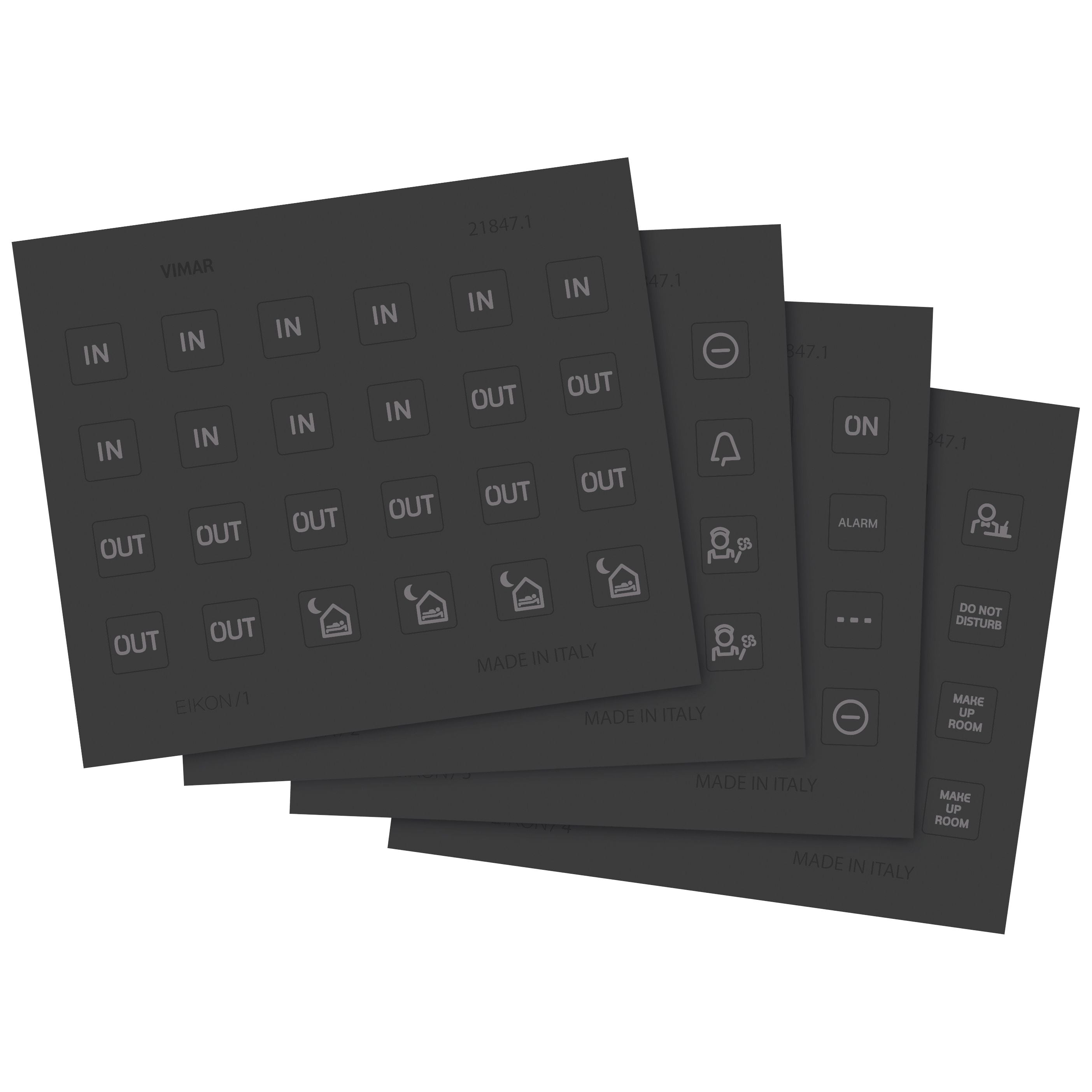 Vimar EIKON Symbol Sticker Sheets, For Eikon Tactil Controls — Quality Boat Parts