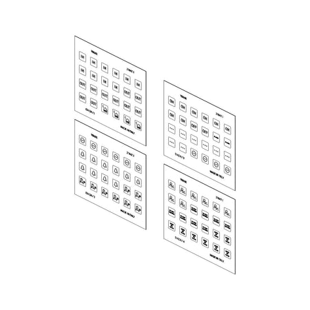 Vimar EIKON Symbol Sticker Sheets, For Eikon Tactil Controls — Quality Boat Parts