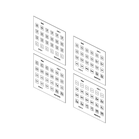 Vimar EIKON Symbol Sticker Sheets, For Eikon Tactil Controls — Quality Boat Parts