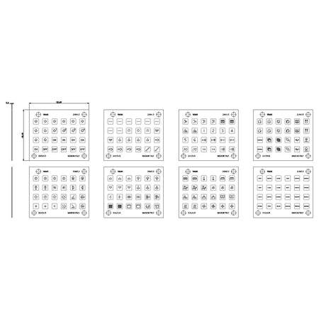 Vimar EIKON Symbol Sticker Sheets, For Eikon Tactil Controls — Quality Boat Parts