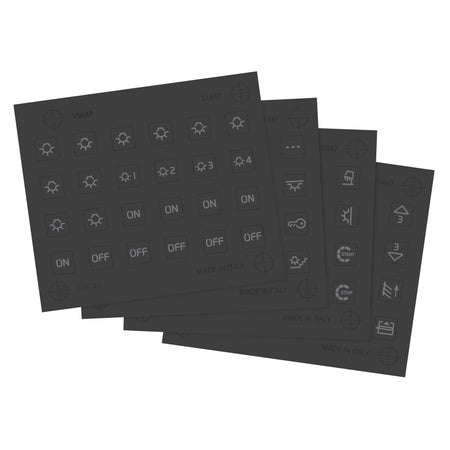 Vimar EIKON Symbol Sticker Sheets, For Eikon Tactil Controls — Quality Boat Parts