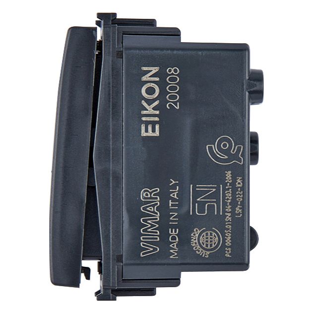 Vimar Eikon Push Button Switch, 1P NO, 10A, 250V, Illuminable, IP40 — Quality Boat Parts