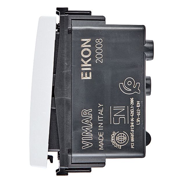 Vimar Eikon Push Button Switch, 1P NO, 10A, 250V, Illuminable, IP40 — Quality Boat Parts