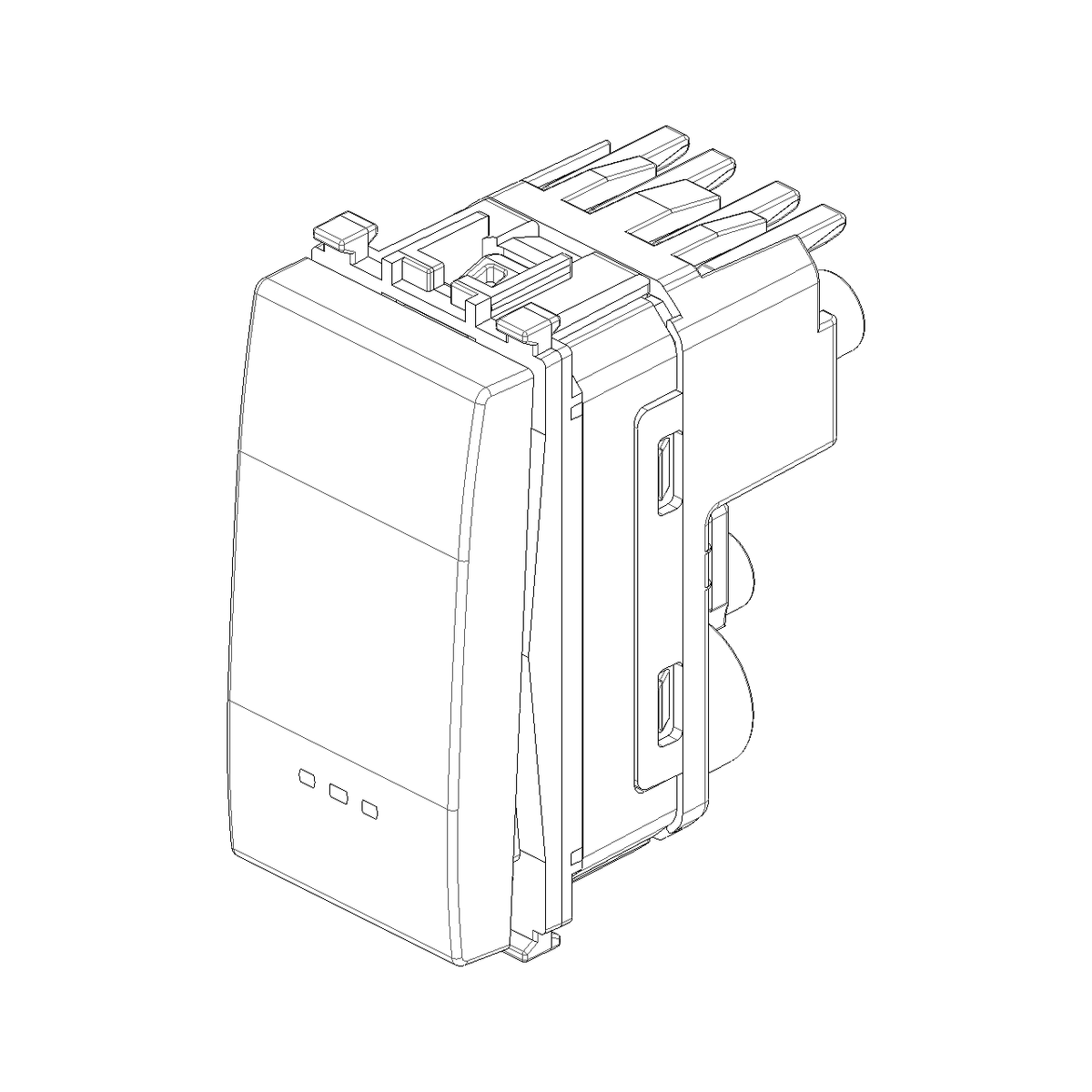 Vimar Eikon Push Button Switch, 1P NO, 10A, 250V, Illuminable, IP40 — Quality Boat Parts