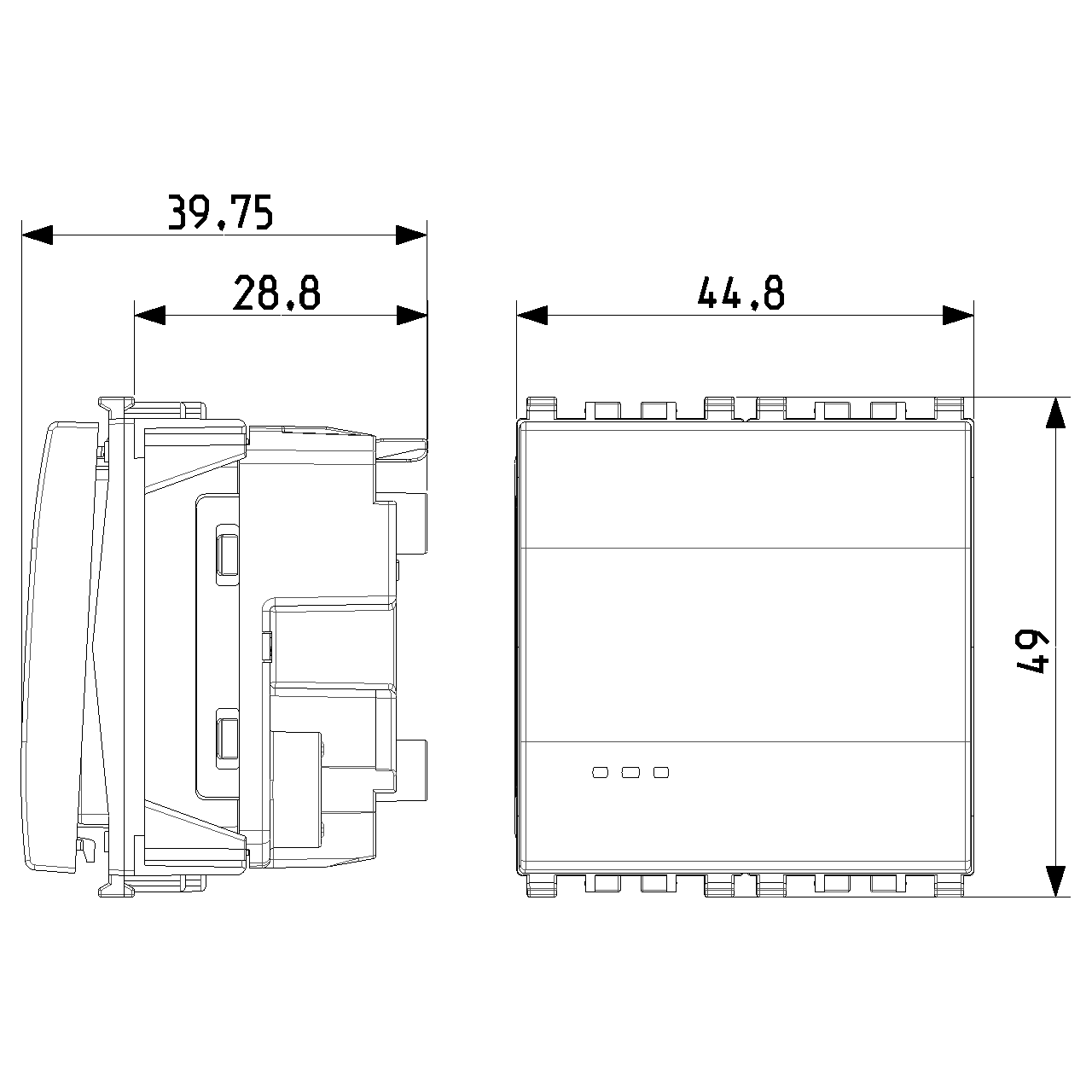 Vimar Eikon Push Button Switch, 1P NO, 10A, 250V, Illuminable, IP40 — Quality Boat Parts