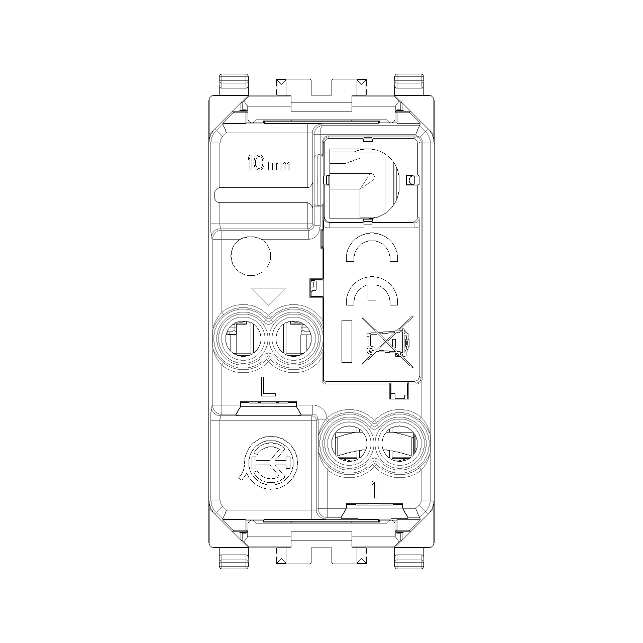 Vimar Eikon Push Button Switch, 1P NO, 10A, 250V, Illuminable, IP40 — Quality Boat Parts