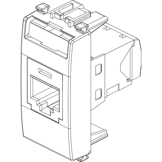 Vimar Netsafe RJ45 Socket Outlet, For Eikon, Cat5e, Panduit MINI-COM, T568A/B — Quality Boat Parts