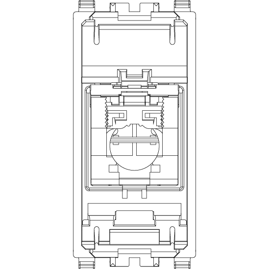 Vimar Netsafe RJ45 Socket Outlet, For Eikon, Cat5e, Panduit MINI-COM, T568A/B — Quality Boat Parts
