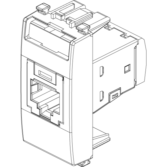Vimar Netsafe RJ45 Socket Outlet, For Eikon, Cat5e, Panduit MINI-COM, T568A/B — Quality Boat Parts