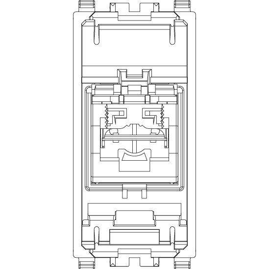 Vimar Netsafe RJ45 Socket Outlet, For Eikon, Cat5e, Panduit MINI-COM, T568A/B — Quality Boat Parts