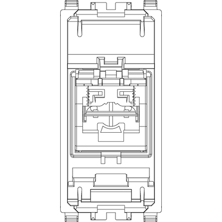 Vimar Netsafe RJ45 Socket Outlet, For Eikon, Cat5e, Panduit MINI-COM, T568A/B — Quality Boat Parts