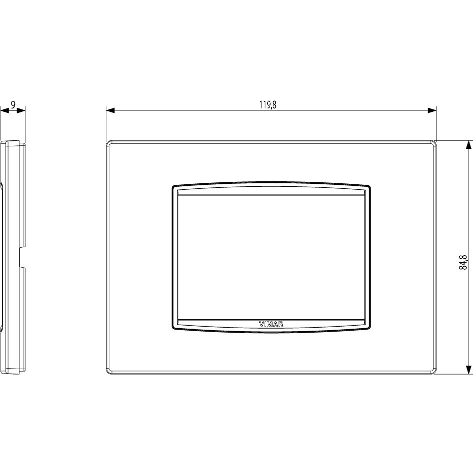 Vimar Eikon Classic 3-Module Cover Plate — Quality Boat Parts