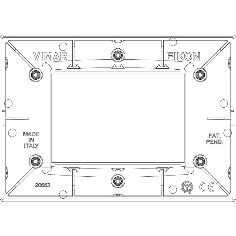 Vimar Eikon Classic 3-Module Cover Plate — Quality Boat Parts