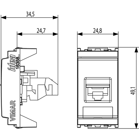 Vimar Idea RJ45 Data Socket Modules — Quality Boat Parts