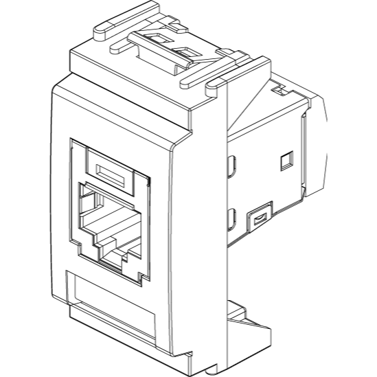 Vimar Netsafe RJ45 Cat5e Socket Outlet, Panduit MINI-COM, T568A/B — Quality Boat Parts