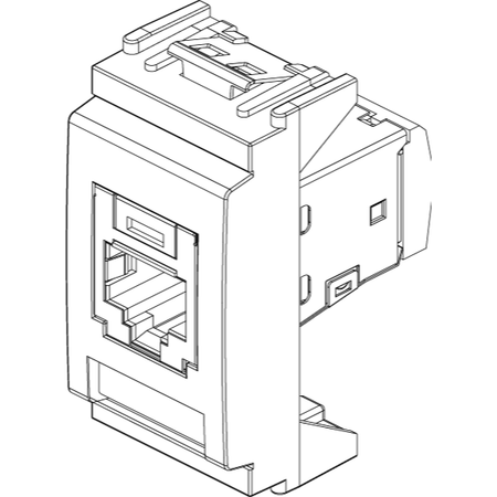 Vimar Netsafe RJ45 Cat5e Socket Outlet, Panduit MINI-COM, T568A/B — Quality Boat Parts