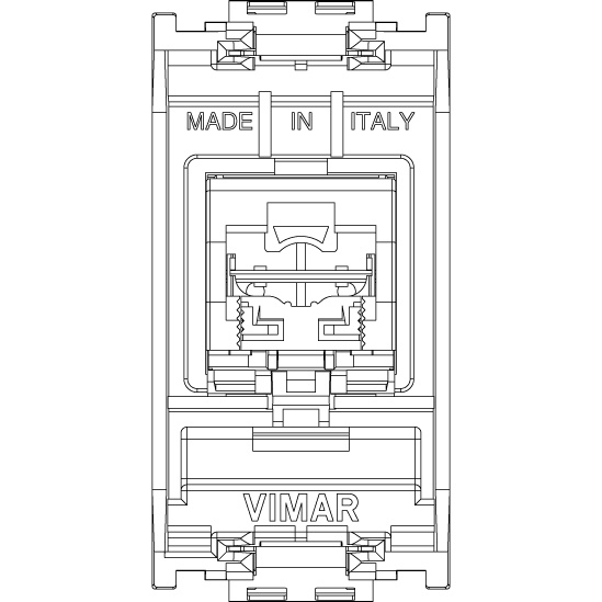 Vimar Netsafe RJ45 Cat5e Socket Outlet, Panduit MINI-COM, T568A/B — Quality Boat Parts