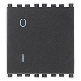 Vimar Arké 19015 2-Pole 1-Way Rocker Switch, 16AX, 250V~, IP40, Flush-Mount, Lightable, Replaceable Button — Quality Boat Parts