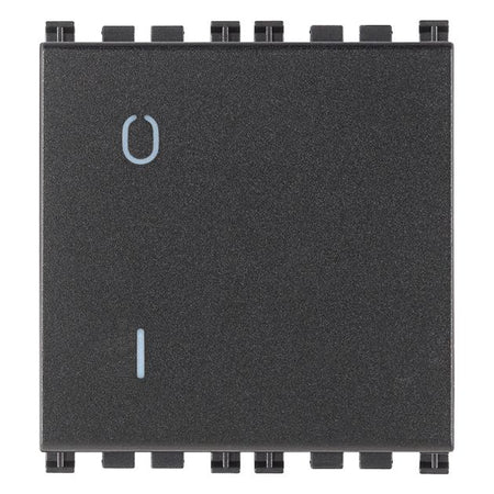 Vimar Arké 19015 2-Pole 1-Way Rocker Switch, 16AX, 250V~, IP40, Flush-Mount, Lightable, Replaceable Button — Quality Boat Parts