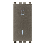 Vimar Arké 19015 2-Pole 1-Way Rocker Switch, 16AX, 250V~, IP40, Flush-Mount, Lightable, Replaceable Button — Quality Boat Parts