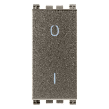 Vimar Arké 19015 2-Pole 1-Way Rocker Switch, 16AX, 250V~, IP40, Flush-Mount, Lightable, Replaceable Button — Quality Boat Parts