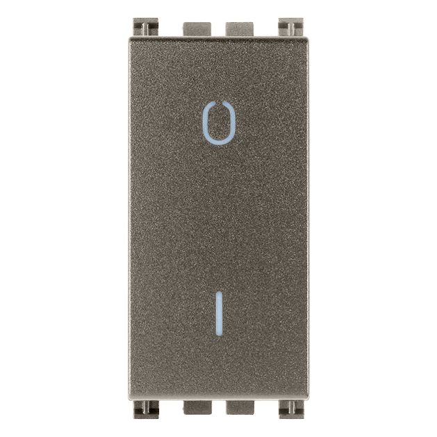 Vimar Arké 19015 2-Pole 1-Way Rocker Switch, 16AX, 250V~, IP40, Flush-Mount, Lightable, Replaceable Button — Quality Boat Parts