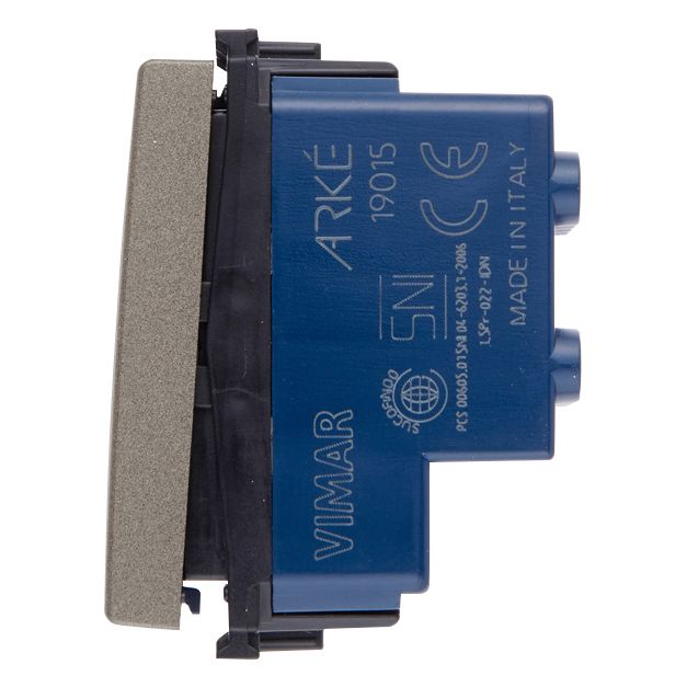 Vimar Arké 19015 2-Pole 1-Way Rocker Switch, 16AX, 250V~, IP40, Flush-Mount, Lightable, Replaceable Button — Quality Boat Parts