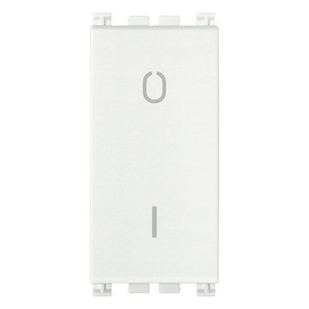 Vimar Arké 19015 2-Pole 1-Way Rocker Switch, 16AX, 250V~, IP40, Flush-Mount, Lightable, Replaceable Button — Quality Boat Parts