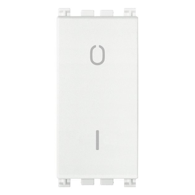 Vimar Arké 19015 2-Pole 1-Way Rocker Switch, 16AX, 250V~, IP40, Flush-Mount, Lightable, Replaceable Button — Quality Boat Parts