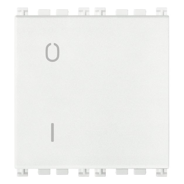 Vimar Arké 19015 2-Pole 1-Way Rocker Switch, 16AX, 250V~, IP40, Flush-Mount, Lightable, Replaceable Button — Quality Boat Parts