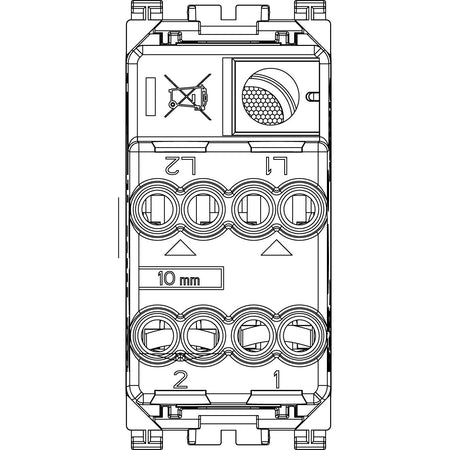 Vimar Arké 19015 2-Pole 1-Way Rocker Switch, 16AX, 250V~, IP40, Flush-Mount, Lightable, Replaceable Button — Quality Boat Parts