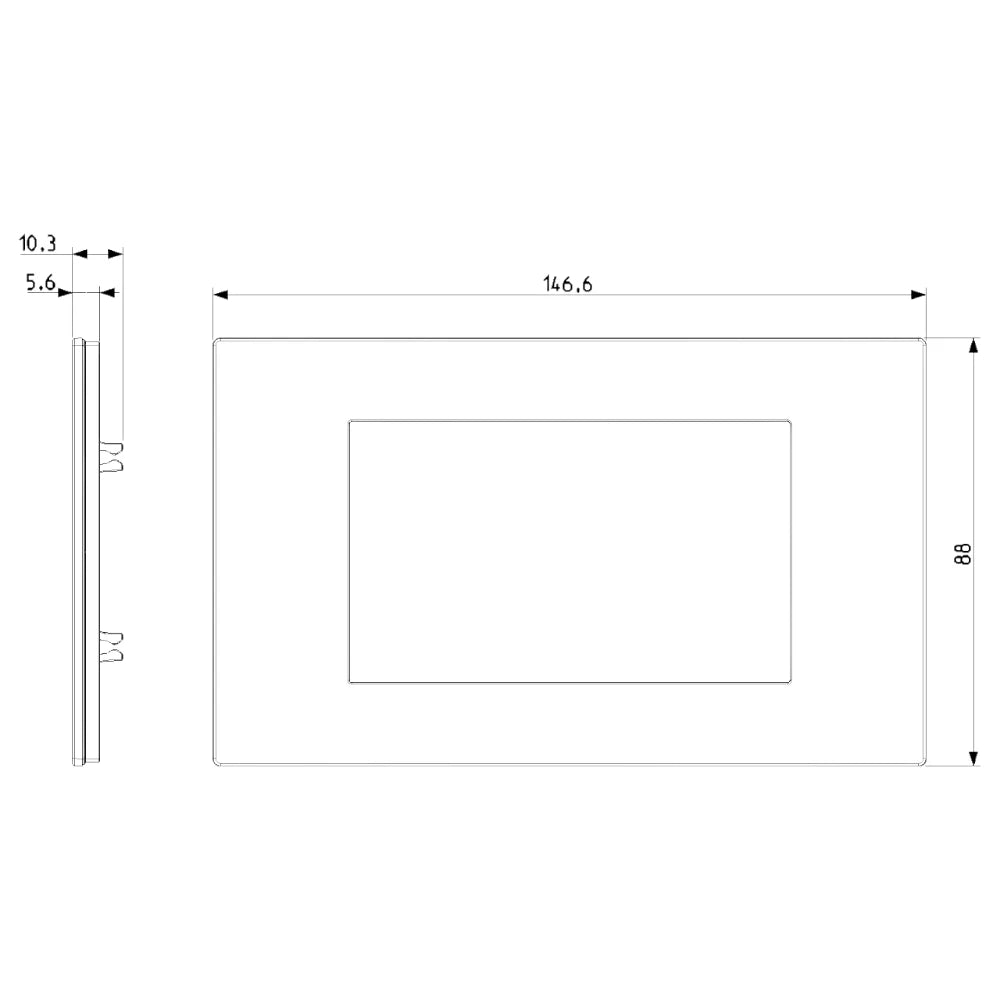 Vimar LINEA 4-Module Cover Plate, Horizontal or Vertical Mount, 146.6 x 88 mm — Quality Boat Parts