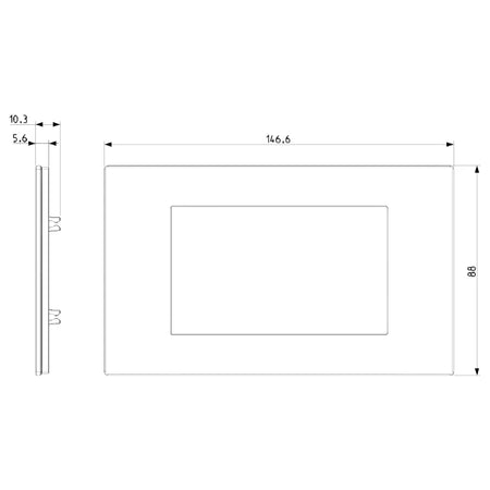 Vimar LINEA 4-Module Cover Plate, Horizontal or Vertical Mount, 146.6 x 88 mm — Quality Boat Parts