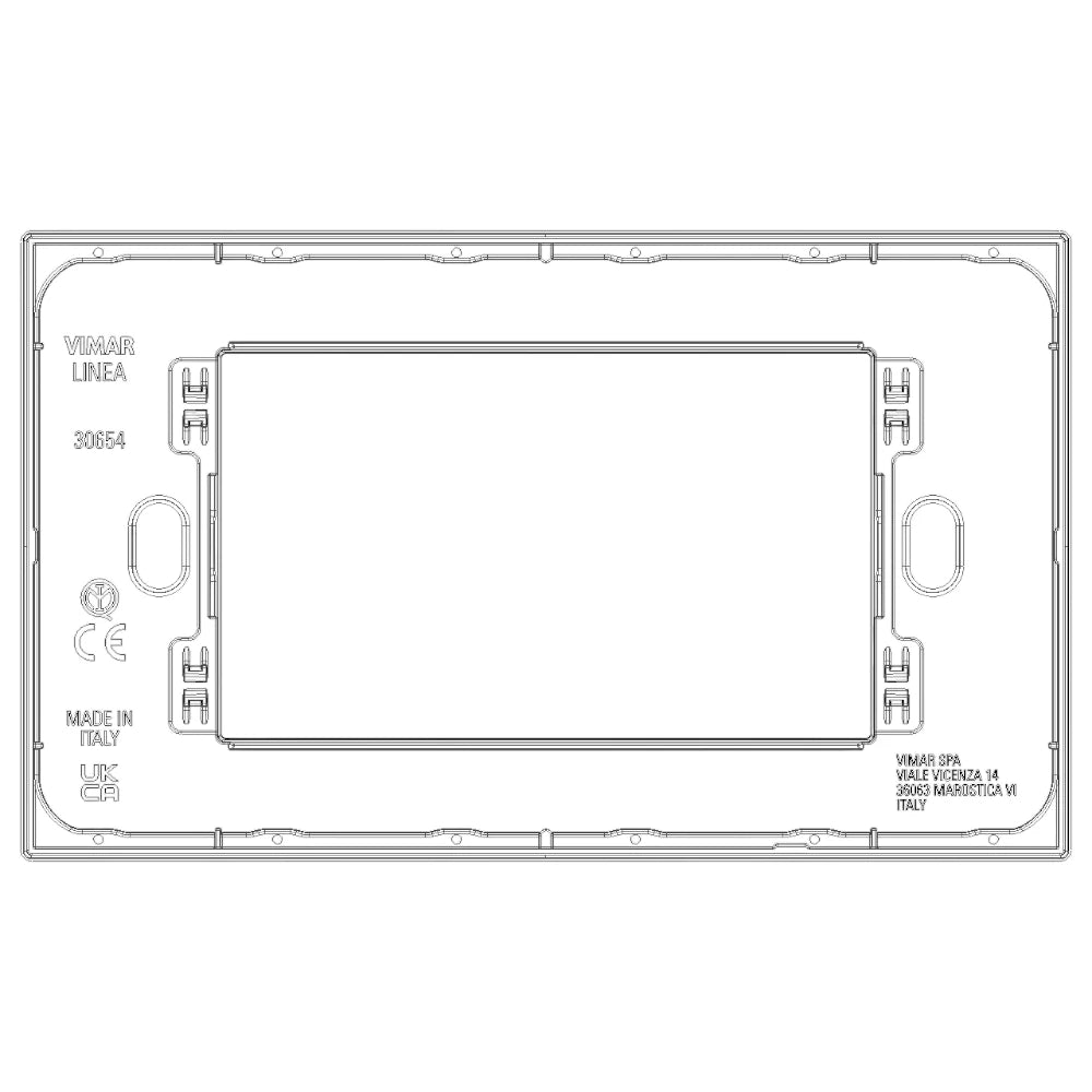 Vimar LINEA 4-Module Cover Plate, Horizontal or Vertical Mount, 146.6 x 88 mm — Quality Boat Parts