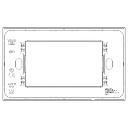 Vimar LINEA 4-Module Cover Plate, Horizontal or Vertical Mount, 146.6 x 88 mm — Quality Boat Parts