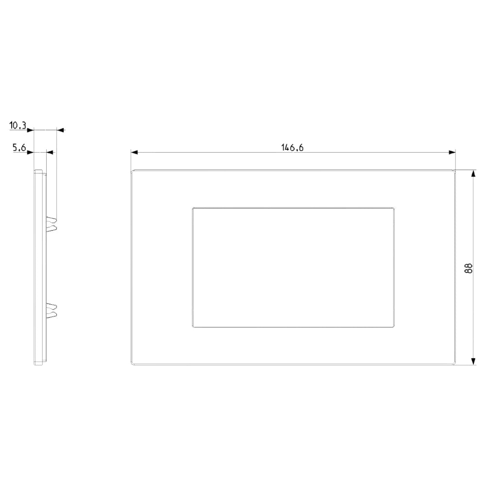 Vimar LINEA 4-Module Cover Plate, Horizontal or Vertical Mount, 146.6 x 88 mm — Quality Boat Parts