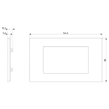 Vimar LINEA 4-Module Cover Plate, Horizontal or Vertical Mount, 146.6 x 88 mm — Quality Boat Parts