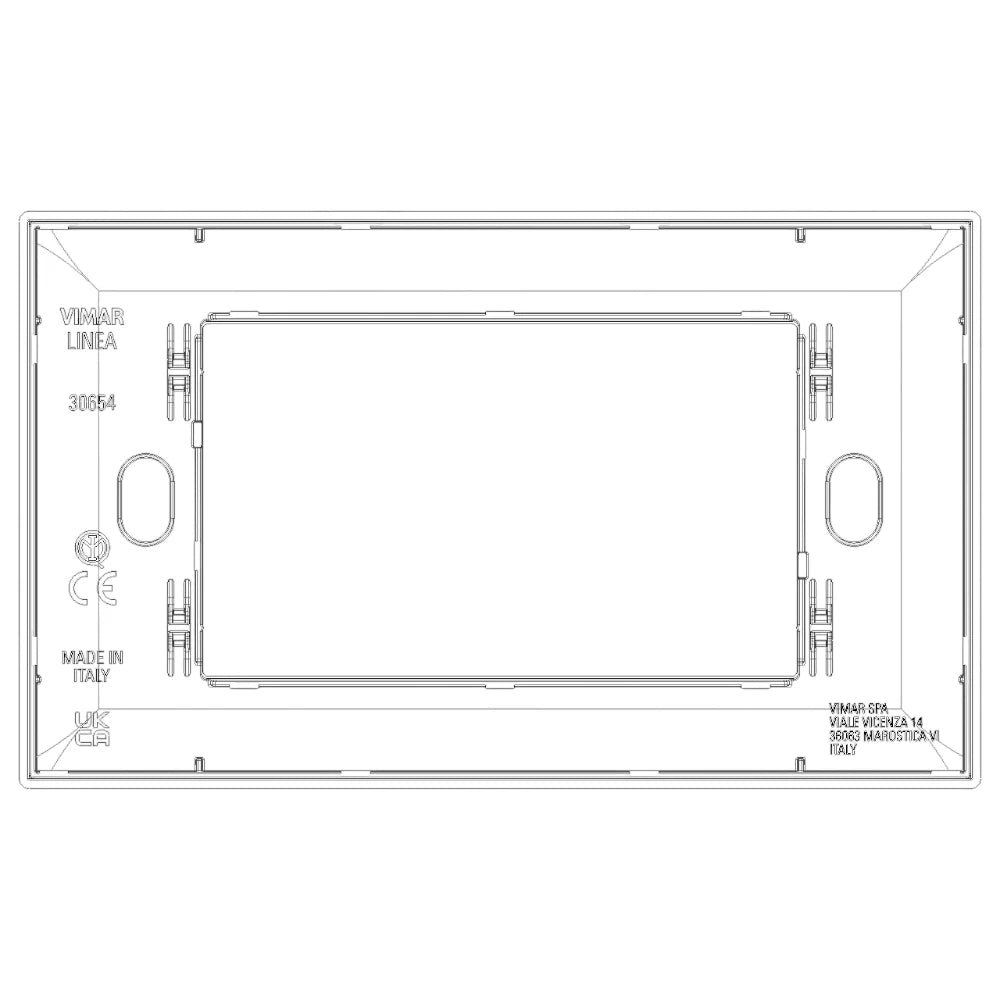 Vimar LINEA 4-Module Cover Plate, Horizontal or Vertical Mount, 146.6 x 88 mm — Quality Boat Parts