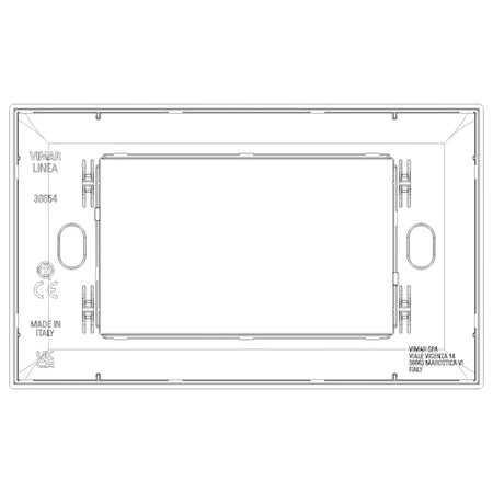 Vimar LINEA 4-Module Cover Plate, Horizontal or Vertical Mount, 146.6 x 88 mm — Quality Boat Parts